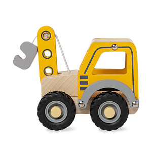 Игрушечный трактор с краном LUKNO, жёлтый